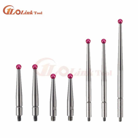 Contact Points for Dial Test Indicator Ruby Tips 2mm Ball Diameter 18mm Length M2.0 Thread Measurement Analysis Instrument Gauge