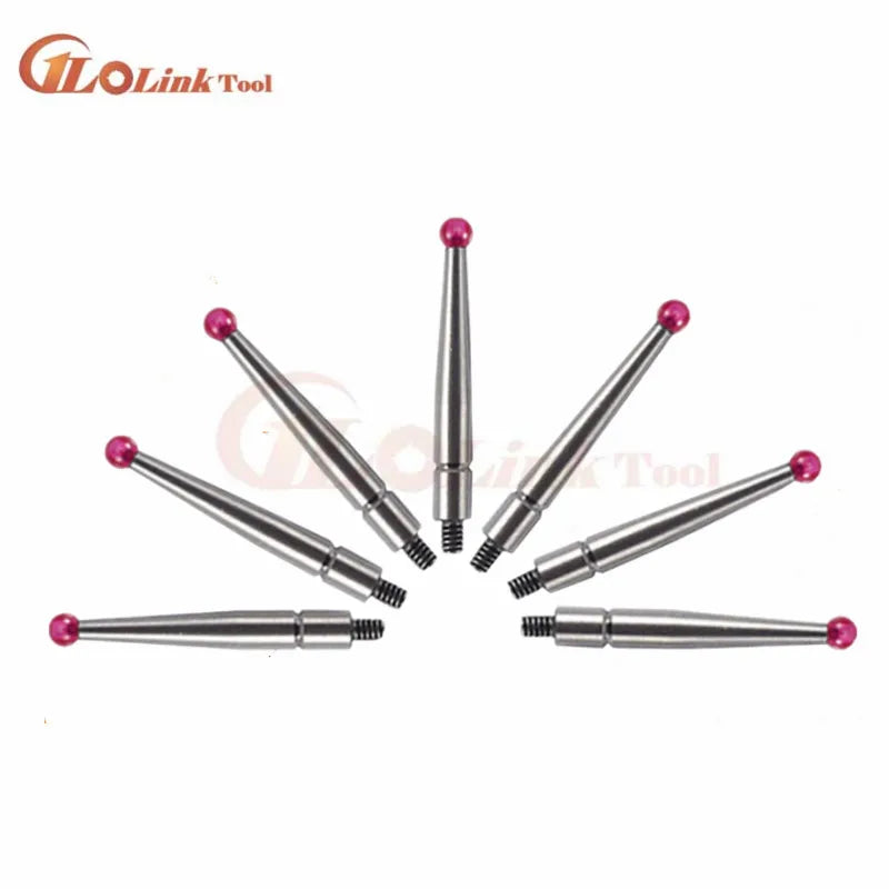 Contact Points for Dial Test Indicator Ruby Tips 2mm Ball Diameter 18mm Length M2.0 Thread Measurement Analysis Instrument Gauge