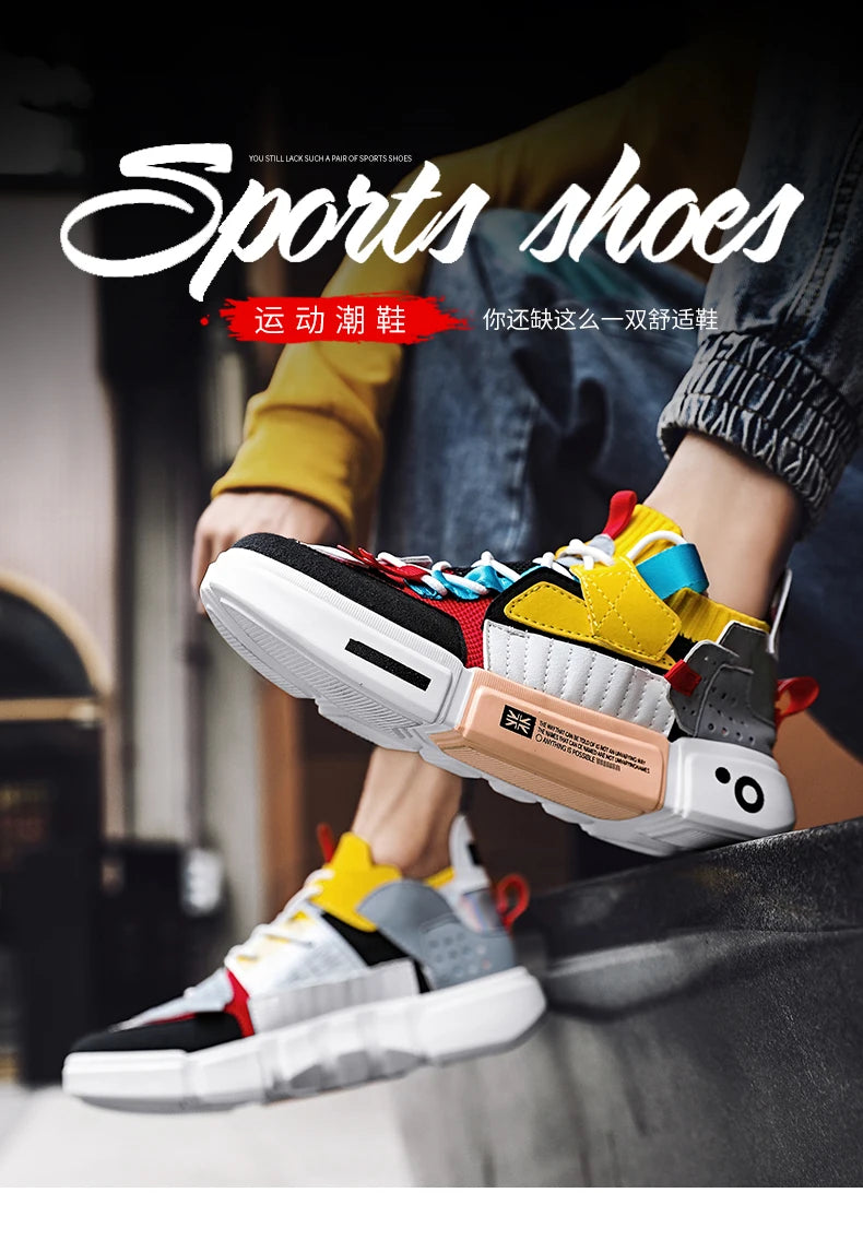 2024 Brand Men's Shoes Colorful Sneakers Men Tenis Breathable Couple Casual Shoes Summer Light Black Trainers Zapatillas Hombre